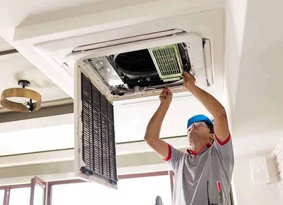 Expert AC system setup ensuring optimal temperature control.